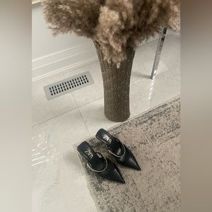 Zara leather mules - size 6